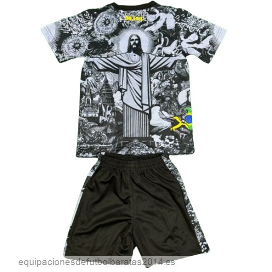 Nuevo Especial Conjunto De Niños Brasil 2024 Gris Baratas